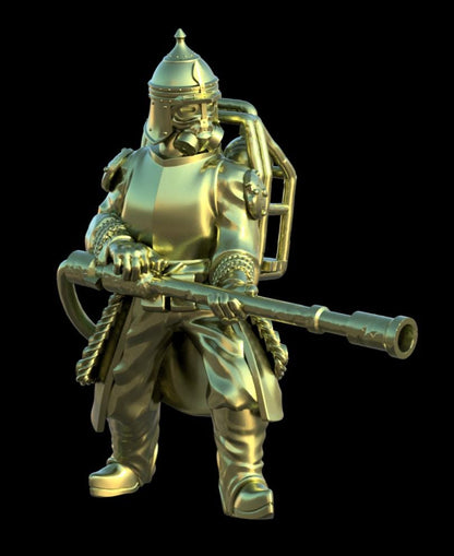 Grimdark Trench Proxy Miniatures – Desert Sultanate Infantry & Support Set – Tabletop Figures