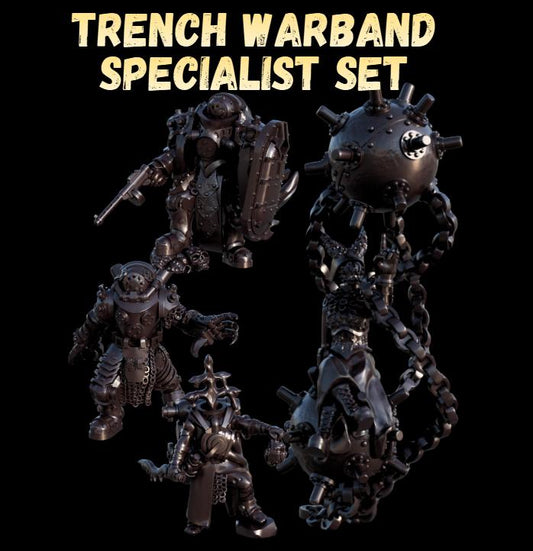 Grimdark Trench Proxy Miniatures – Naval Fanatical Raider Specialist Set – Tabletop Figures