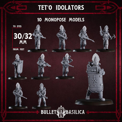 Grimdark Trench Proxy Miniatures – Drowned Heretic Infantry Set by Bulletbasilica
