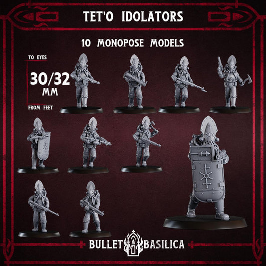 Grimdark Trench Proxy Miniatures – Drowned Heretic Infantry Set by Bulletbasilica