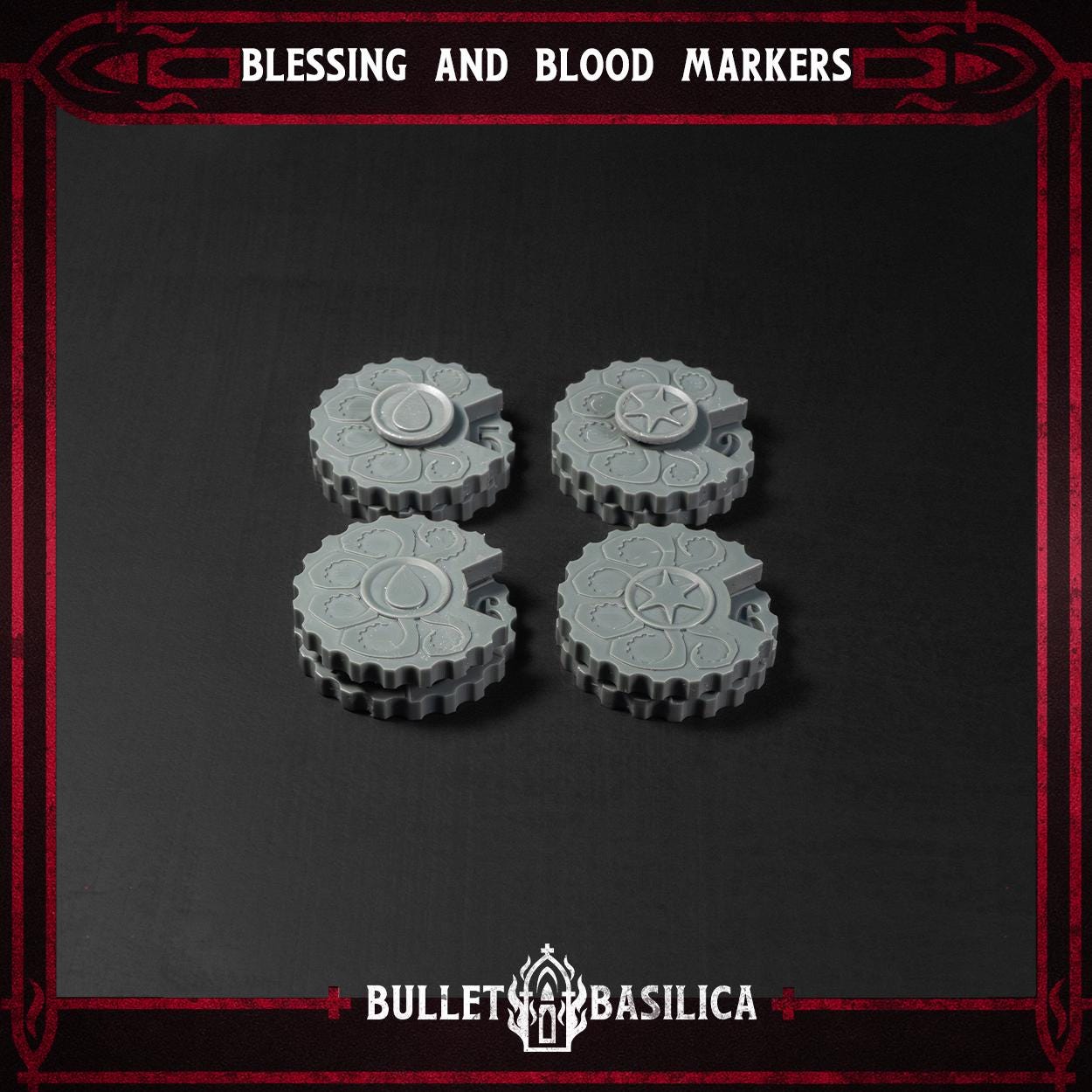 Grimdark Trench Marker – Blessing and Blood Marker by Bulletbasilica