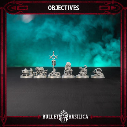 Grimdark Trench Proxy Objectiv Marker –  Set by Bulletbasilica