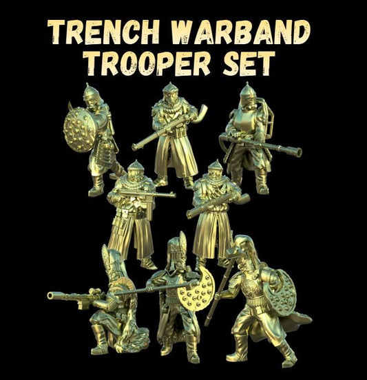 Grimdark Trench Proxy Miniatures – Desert Sultanate Trooper Set – Tabletop Figures