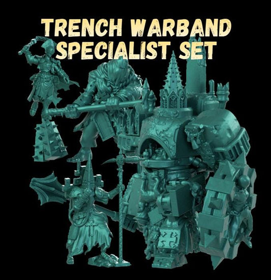 Grimdark Trench Proxy Miniatures – Fanatical Pilgrim Specialist Set – Tabletop Figures