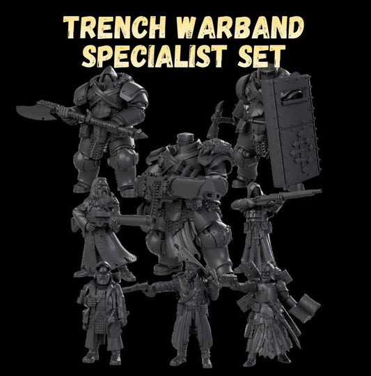 Grimdark Trench Proxy Miniatures – Religious Antioch Specialist Set – Tabletop Figures