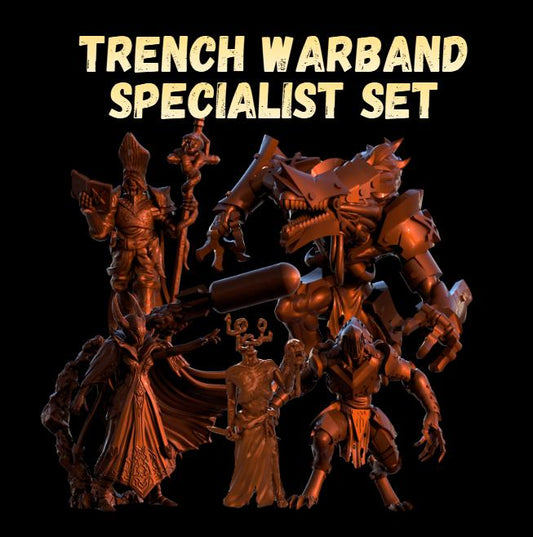 Grimdark Trench Heretic Proxy Miniatures – Fanatical Legion Specialist Set – Tabletop Figures