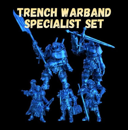 Grimdark Trench Proxy Miniatures – Alba Specialist Set – Tabletop Figures
