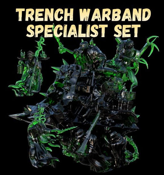 Grimdark Trench Proxy Miniatures – Ghostly Specialist Set – Tabletop Figures