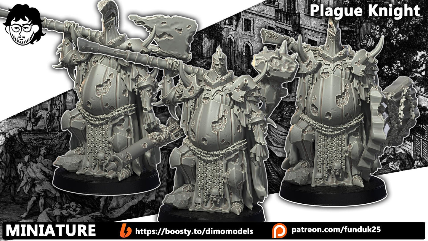 Grimdark Knight Plague Big Boy Proxy Miniatures – 32mm Resin Wargaming Models