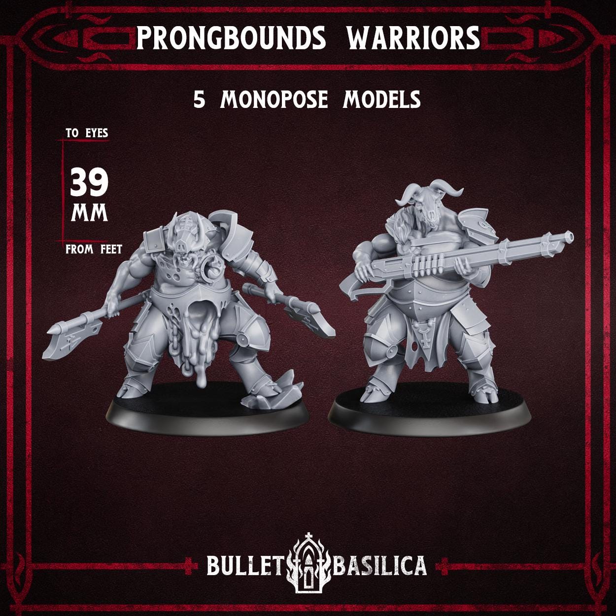 Grimdark  Zealots Proxy Miniatures – 32mm 9 pcs Resin Wargaming Models