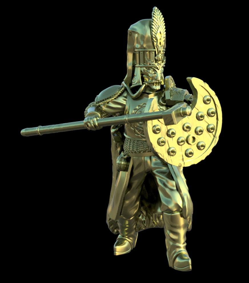 Grimdark Trench Proxy Miniatures – Desert Sultanate Infantry & Support Set – Tabletop Figures