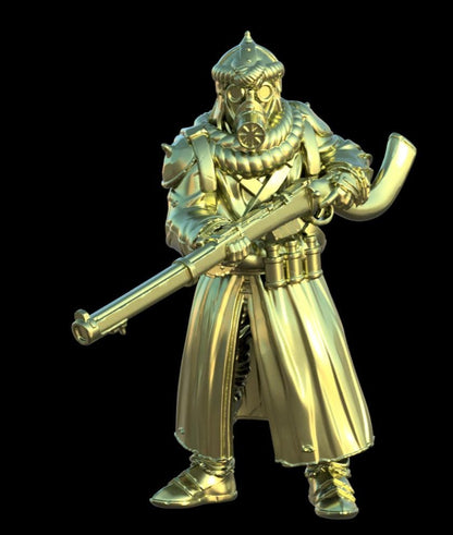 Grimdark Trench Proxy Miniatures – Desert Sultanate Infantry & Support Set – Tabletop Figures