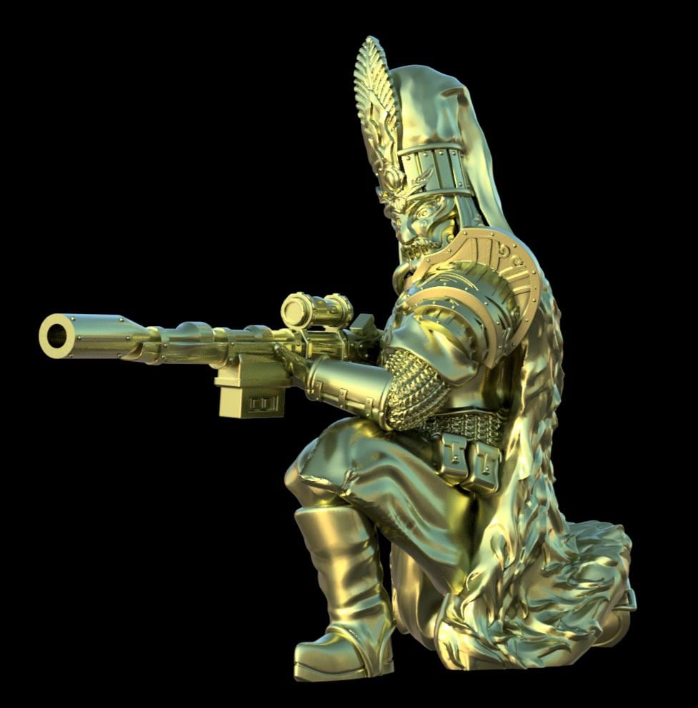 Grimdark Trench Proxy Miniatures – Desert Sultanate Infantry & Support Set – Tabletop Figures