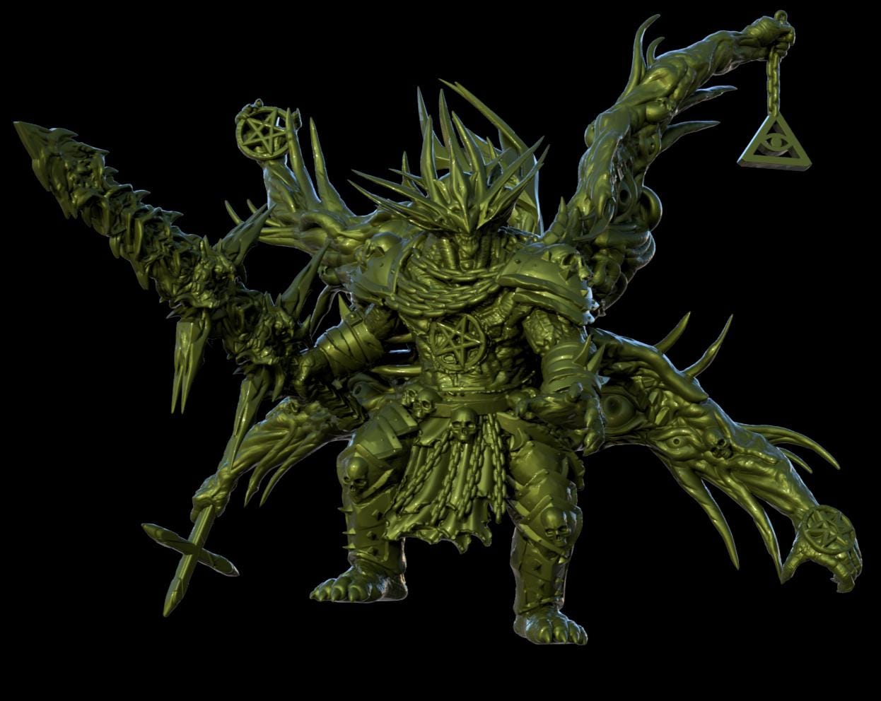 Grimdark Trench Proxy Miniatures – Serpent Cult Specialist Set – Tabletop Figures