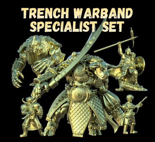 Grimdark Trench Proxy Miniatures – Desert Sultanate Specialist Set – Tabletop Figures