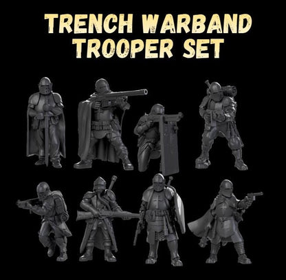 Grimdark Trench Proxy Miniatures – Religious Antioch Trooper Set – Tabletop Figures