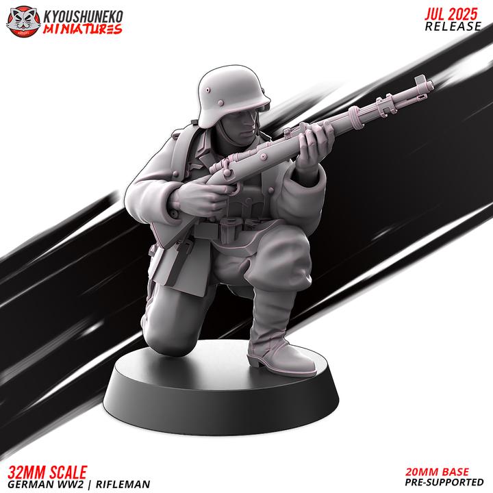 Weird War Infantry Squad – Riflemen (7 Miniatures) – 28mm Sci-Fi WWII Tabletop Proxies