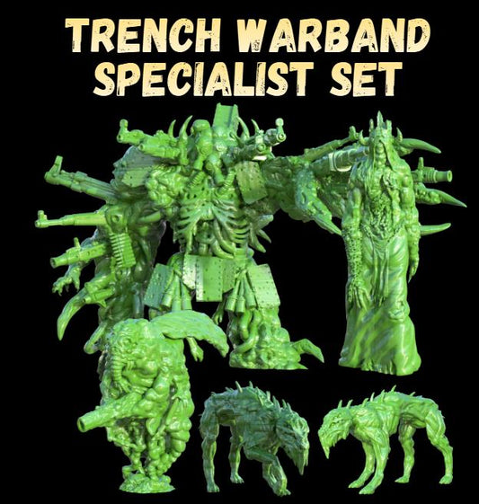 Grimdark Trench Black Proxy Miniatures – Grail Specialist Set – Tabletop Figures