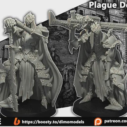 Grimdark Knight Plague Proxy Miniatures – 32mm Resin Wargaming Models