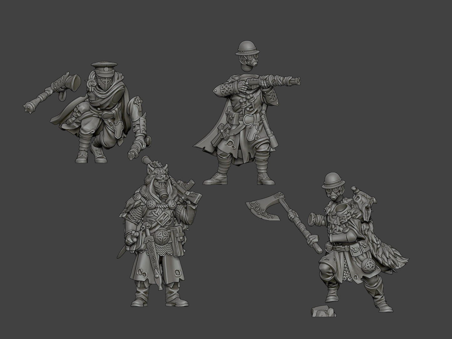 Grimdark Trench Proxy Miniatures – Alba Commandos Set – Tabletop Figures