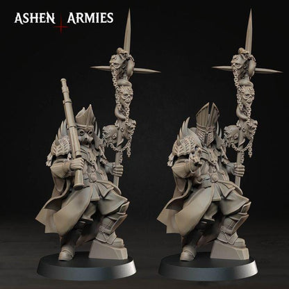 Grimdark Trench Warfare Proxy Miniatures – Devils Infantry & Leader Set – 32mm Resin Warband
