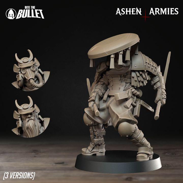 Grimdark Trench Warfare Proxy Miniatures – Shogunate Infantry & Support Set – 32mm Resin Warband
