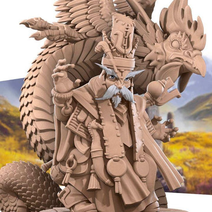 Gnome Summoner (+Eidolon) Miniature - Fantasy RPG Character - Tabletop RPG Mini - 32mm Resin Miniature - Druid Fighter Mini