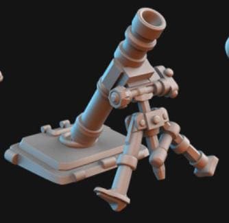 Weird War Infantry Squad – Heavy Mortar – 28mm Sci-Fi WWII Tabletop Proxies