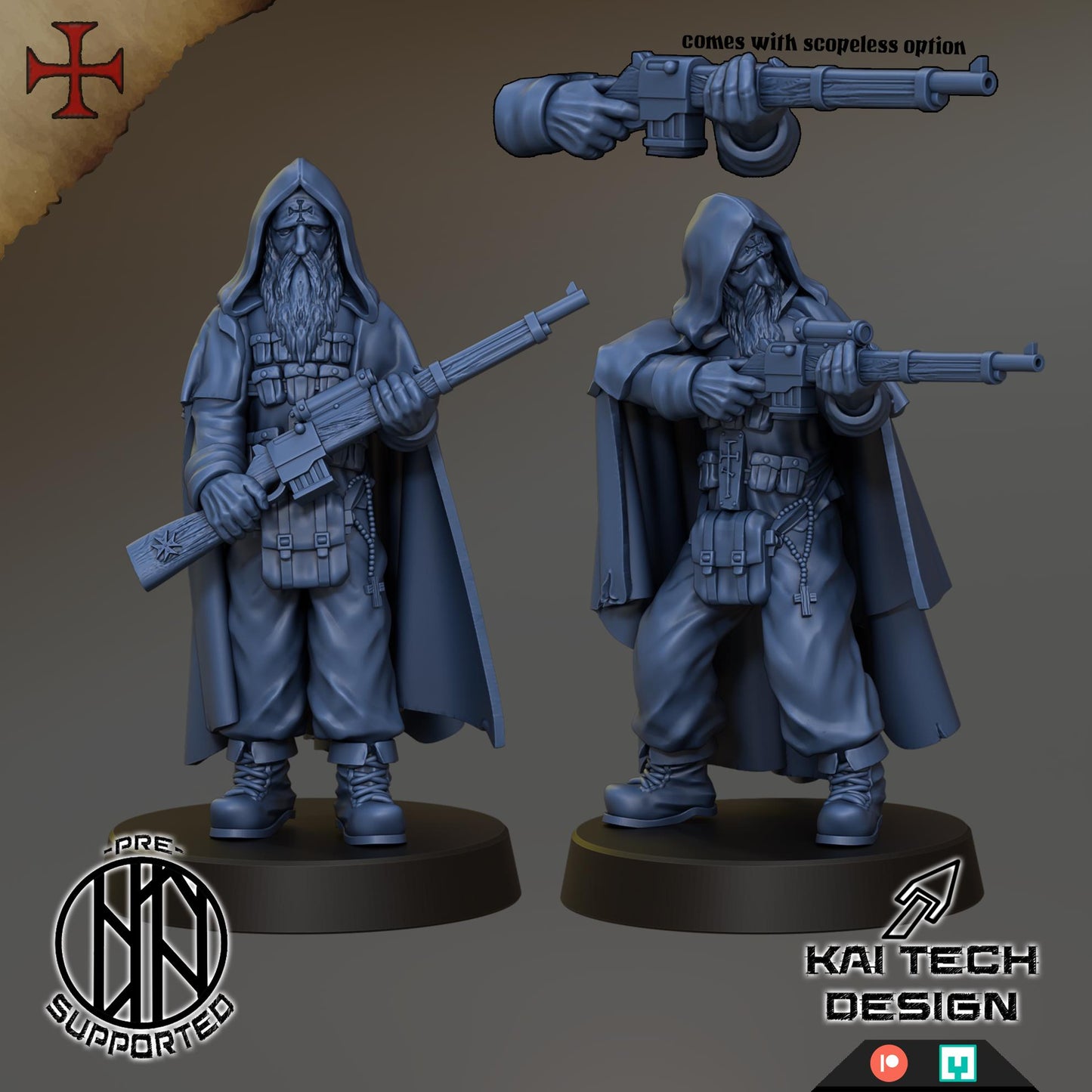 Grimdark Trench Proxy Miniatures – Antioch Infantry & Support Set – Tabletop Figures