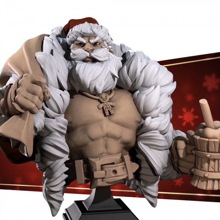 Hero Bundle J - Fantasy RPG Character(8 Miniatures) - Tabletop RPG Mini - 32mm Resin Miniature - Iconic Heroes Christmas Edition