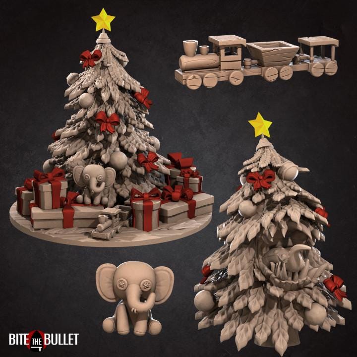 Terrain Bundle A - Fantasy RPG Terrain(20 pcs) - Tabletop RPG Mini - 32mm Resin Miniature - Iconic Terrain Christmas Edition