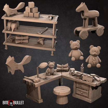 Terrain Bundle A - Fantasy RPG Terrain(20 pcs) - Tabletop RPG Mini - 32mm Resin Miniature - Iconic Terrain Christmas Edition
