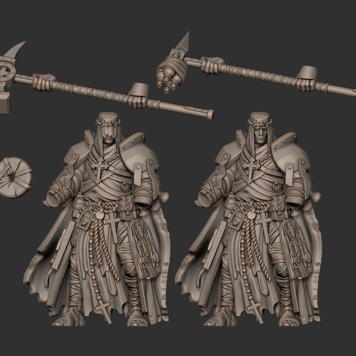 Grimdark War Lord – 32mm Resin Proxy Miniatures Warband