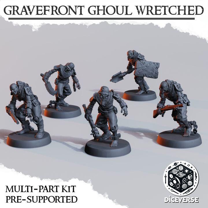 Grimdark Trench Proxy Miniatures – Wretched Infantry Set by Diceverse