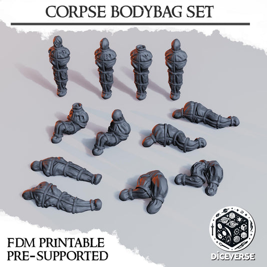 Grimdark Corpse Bodys - Gothic Tabletop Scenery - Dark Fantasy Wargaming Terrain - 28mm 32mm RPG Battlefield Terrain - Resin Terrain