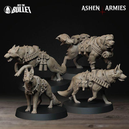 Grimdark Trench Warfare Proxy Miniatures – Red Armor Infantry & Support Set – 32mm Resin Warband