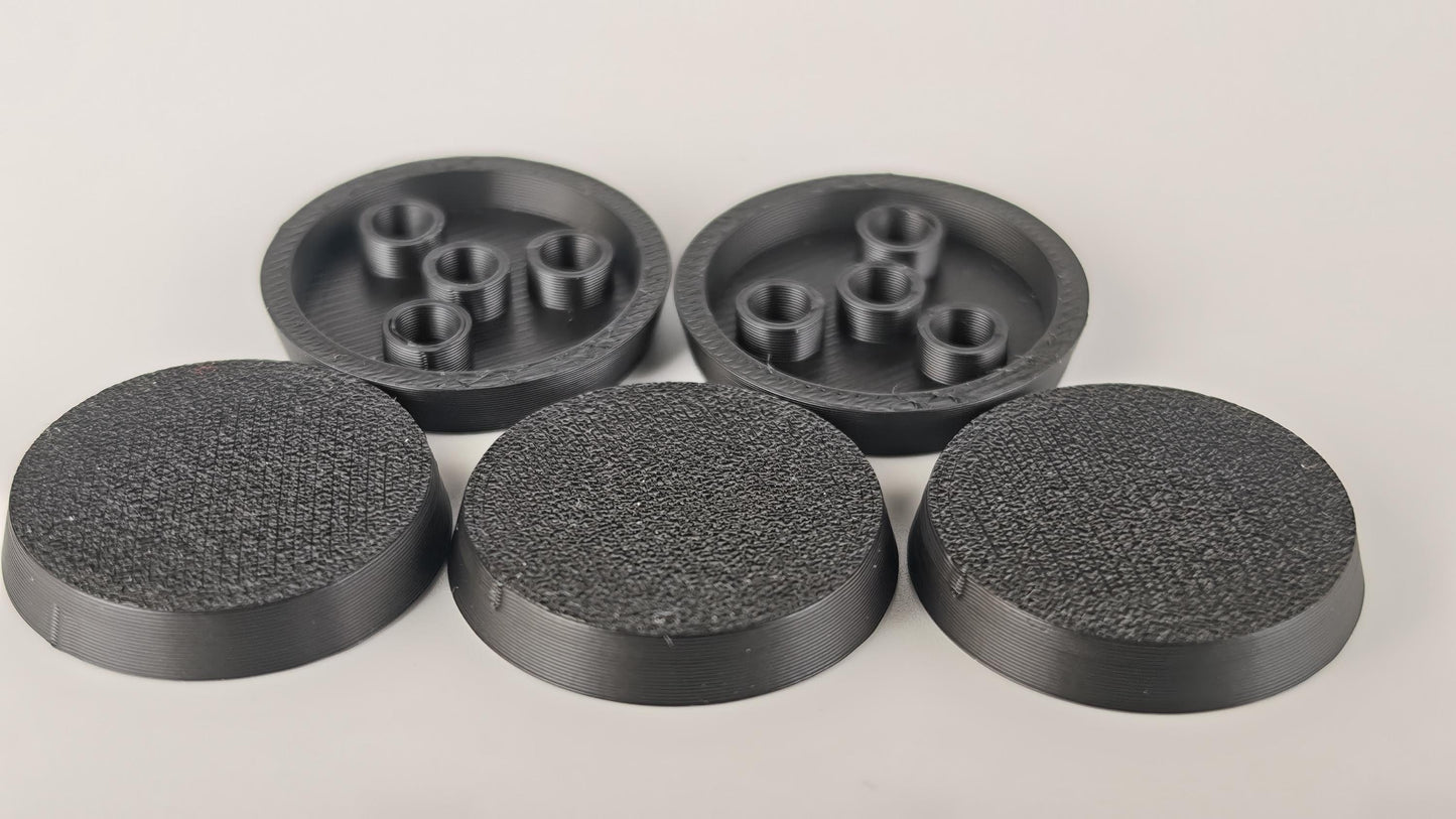 32mm Wargaming Bases Magnet Ready - Tabletop Miniature Bases with Magnet Holes - Round Bases for War Gaming Armies