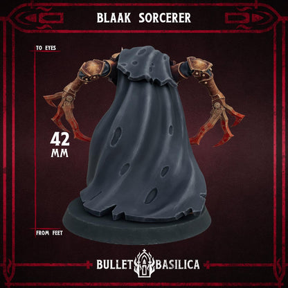 Grimdark Armored Warlock Proxy Miniatures – 32mm Resin Wargaming Models