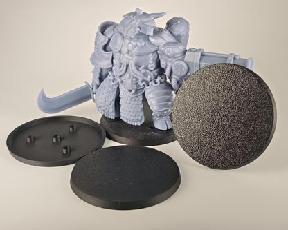 60mm Wargaming Bases Magnet Ready - Tabletop Miniature Bases with Magnet Holes - Round Bases for War Gaming Armies