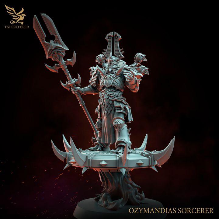 Ozymandias Sorcerer - 32mm Resin Miniatures - Grimdark Tabletop Wrgame Army - RPG Mini Set DnD