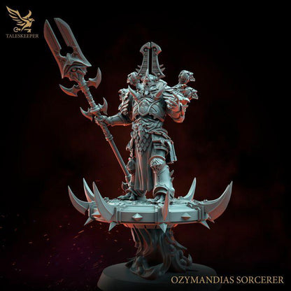 Ozymandias Sorcerer - 32mm Resin Miniatures - Grimdark Tabletop Wrgame Army - RPG Mini Set DnD