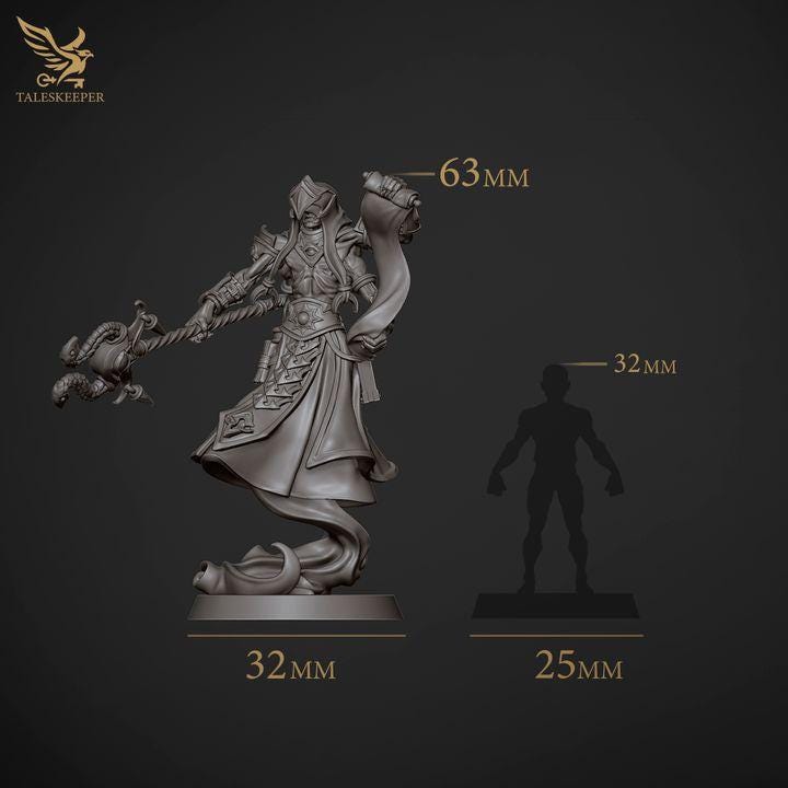 Ozymandias Herald - 32mm Resin Miniatures - Grimdark Tabletop Wargame Army - RPG Mini Set DnD