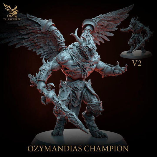 Ozymandias Champion - 32mm Resin Miniatures - Grimdark Tabletop Wrgame Army - RPG Mini Set DnD