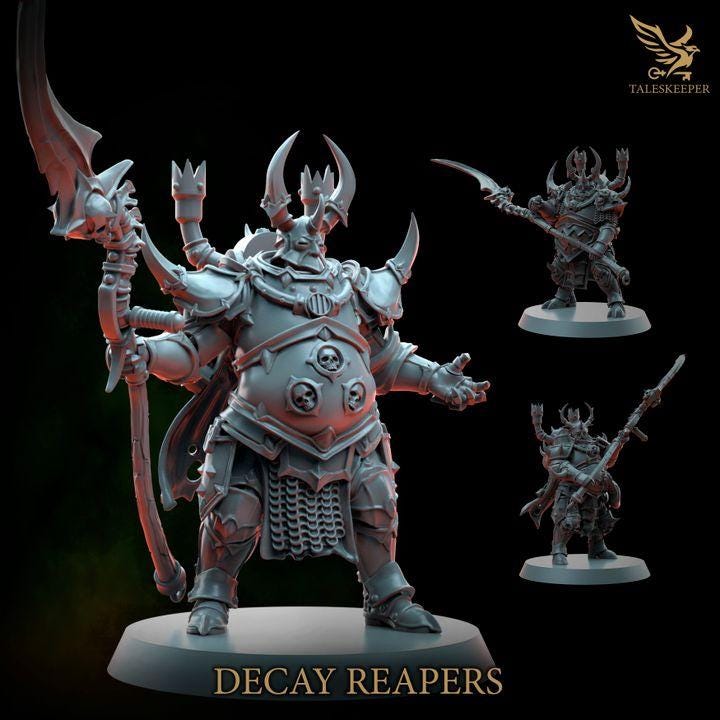 Decay Reapers - 32mm Resin Miniatures - Grimdark Tabletop Wrgame Army - RPG Mini Set DnD