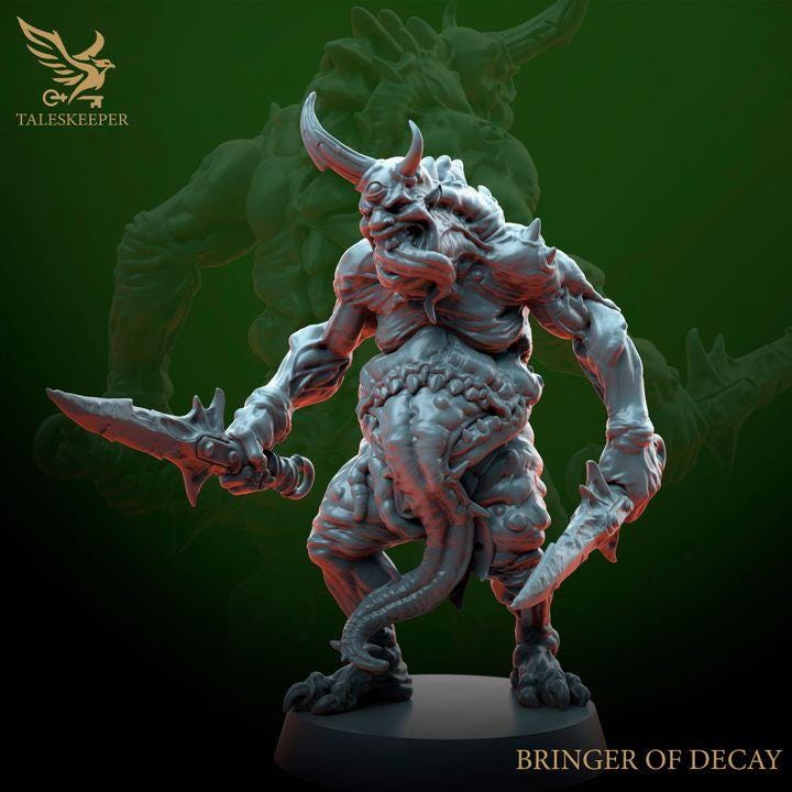 Bringers of Decay A - 32mm Resin Miniatures - Grimdark Tabletop Wrgame Army - RPG Mini Set DnD