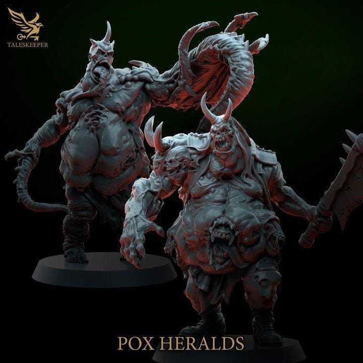 Pox Herald - 32mm Resin Miniatures - Grimdark Tabletop Wrgame Army - RPG Mini Set DnD