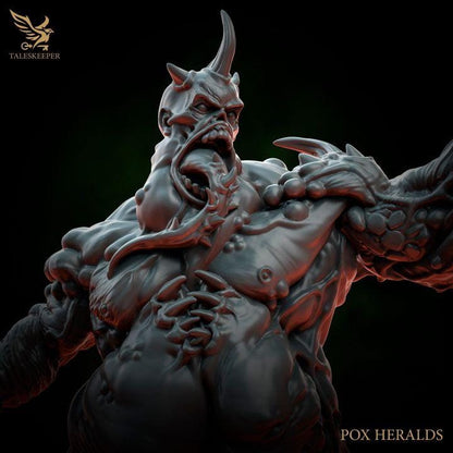 Pox Herald - 32mm Resin Miniatures - Grimdark Tabletop Wrgame Army - RPG Mini Set DnD