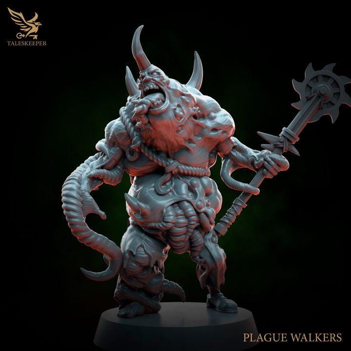 Plague Walkers - 32mm Resin Miniatures - Grimdark Tabletop Wargame Army - RPG Mini Set DnD