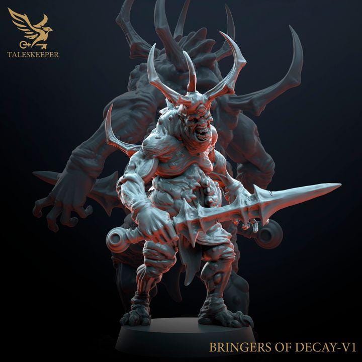 Bringers of Decay B - 32mm Resin Miniatures - Grimdark Tabletop Wrgame Army - RPG Mini Set DnD