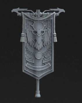 Grimdark Sci Fi Banner –  Bit Pack Set Proxy Miniatures for Tabletop Wargaming